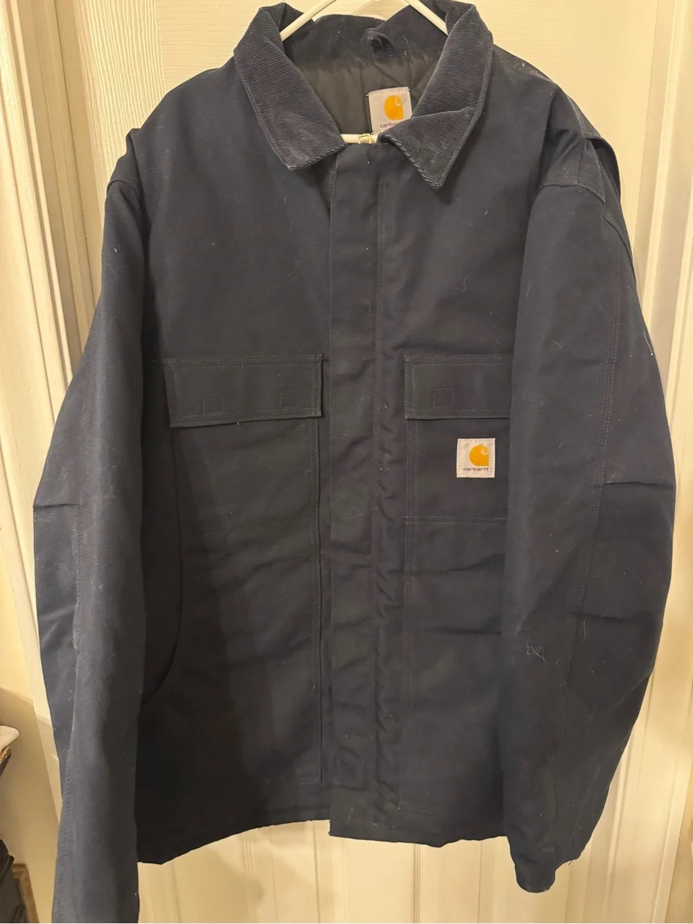 Carhartt Men’s Dark Navy Canvas Work Jacket